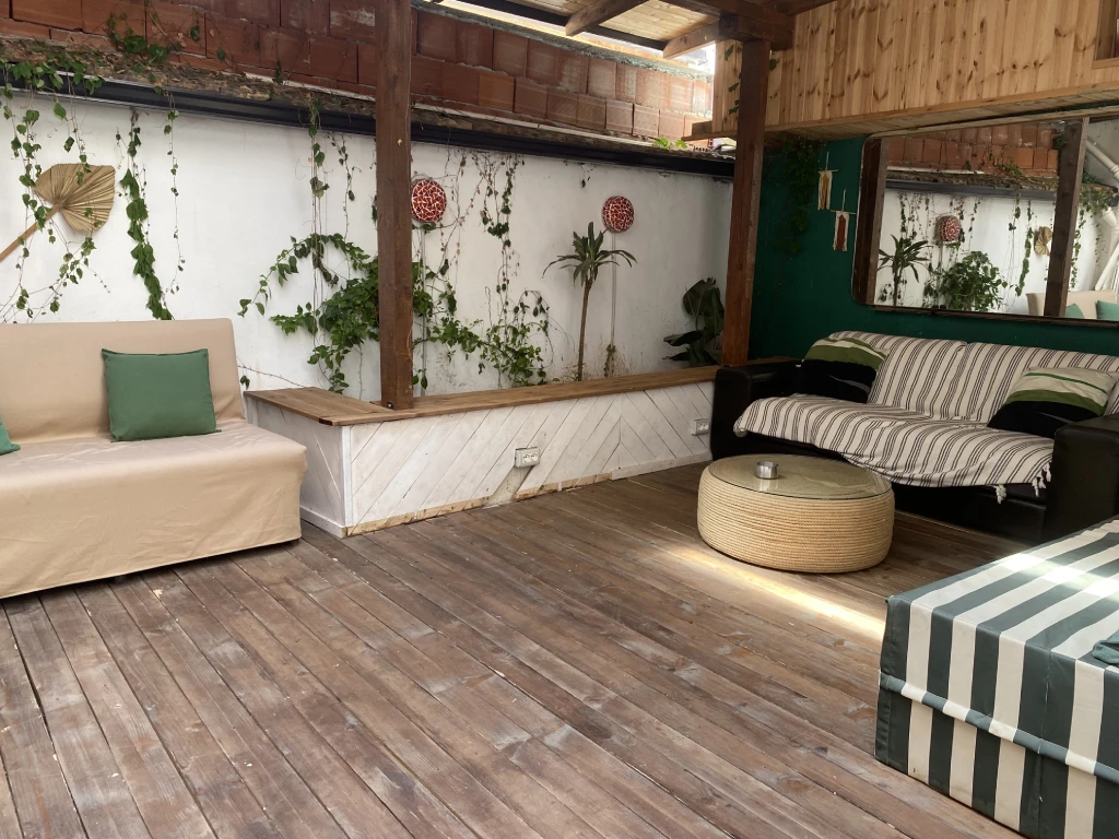 Outdoor space at Chill Zone hostel