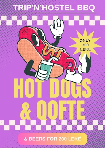 Illustrated flyer for Trip'N'Hostel BBQ Nights