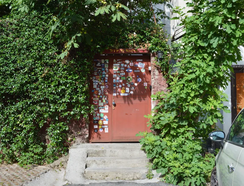 The entrance of Trip'n'Hostel Original at Rruga Musa Maci 1, Tirana